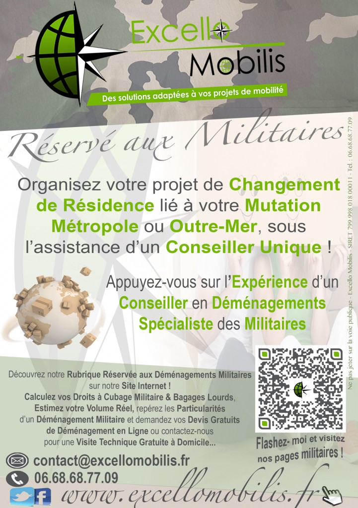 Mutation Militaires et Changement de Résidence Métropole et Outre-Mer Militaires Excello Mobilis